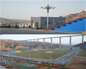 廣場高桿燈、中華燈-陜西渭南合陽特警訓(xùn)練基地廣場照明